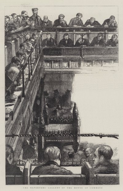 صالة الصحفيين بمجلس العموم بواسطة Charles Paul Renouard