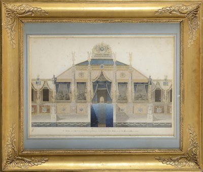 Project of the Great Tribune and the Throne for the Feast of the Distribution of Eagles بواسطة تشارلز بيرسييه