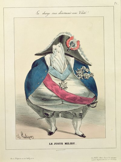 "الوسيط السعيد" ، كاريكاتير لويس فيليب (1773-1850) بواسطة تشارلز فيليبون