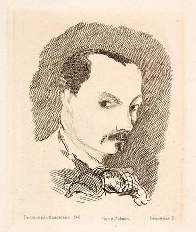 صورة شخصية لتشارلز بودلير ، حانة. 1869. بواسطة تشارلز بيير بودلير