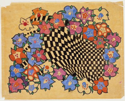 تصميم الأزهار والأقمشة متقلب ، ج .1916 بواسطة تشارلز ريني ماكينتوش