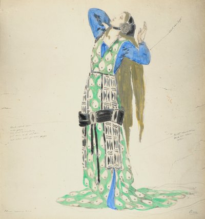 تصميم الأزياء لـ Bellengere في Le Mort de Tintagiles ، 1912 (مرحاض على ورق) بواسطة تشارلز ريكيتس