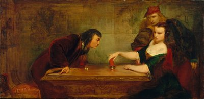 The Last Throw ، كاليفورنيا. 1840. بواسطة تشارلز روبرت ليزلي