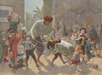 سجل عيد الميلاد في الهند - جلب الجليد ، من The Graphic Christmas Numb ... ، 2 ديسمبر 1889. بواسطة تشارلز روبرتس