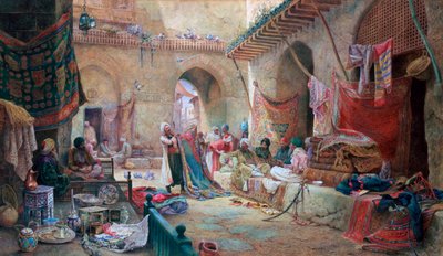 بازار السجاد ، القاهرة ، 1887 بواسطة تشارلز روبرتسون