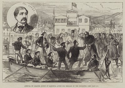 وصول العقيد سينج إلى سالونيكا بعد الإفراج عنه من قبل العصابات بواسطة Sir John Charles Robinson