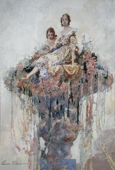 نافورة الزهرة (ألوان مائية على ورق) بواسطة تشارلز روبنسون