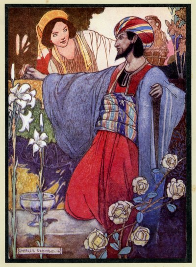 رسم توضيحي لربيعيات عمر الخيام بواسطة تشارلز روبنسون