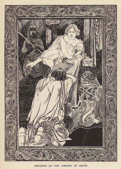 أوديسيوس على عرش أريت بواسطة Sir John Charles Robinson