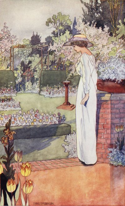 Our Sentimental Garden: The Dutch Garden (colour litho) بواسطة تشارلز روبنسون