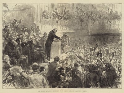 السؤال الشرقي ، مؤتمر في قاعة سانت جيمس ، السيد غلادستون يتحدث بواسطة Sir John Charles Robinson