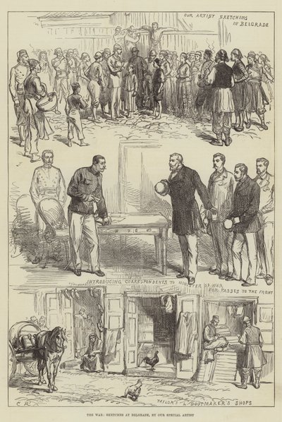 الحرب ، اسكتشات في بلغراد بواسطة Sir John Charles Robinson