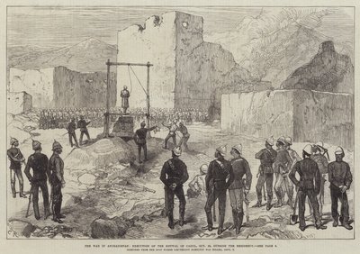 الحرب في أفغانستان ، إعدام كوتوال كابول ، 26 أكتوبر ، خارج المقيمية بواسطة Sir John Charles Robinson