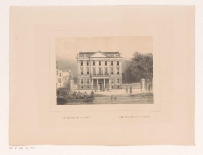 منظر لقصر العدل في روتردام Le palais de Justice / The Palace of Justice (Title on object) Vues et monuments de la ville de Rotterdam / مناظر وآثار مدينة روتردام (عنوان السلسلة) بواسطة كارل فيلهلم ميلينغ