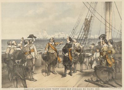 مارتن ترومب قبل بدء المعركة البحرية في دوين ، 1639 مارتن هاربيرتسون ترومب ، قبل المعركة البحرية في دوينز 1639 (العنوان على الشيء) بواسطة تشارلز روتشوسن