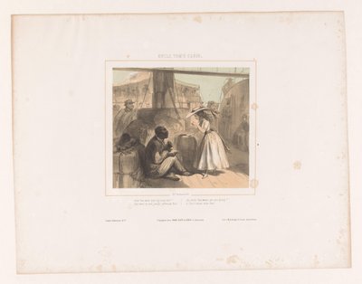 العم توم يتحدث إلى إيفا كوخ العم توم (عنوان السلسلة على الكائن) كوخ العم توم (عنوان المسلسل) بواسطة تشارلز روتشوسن