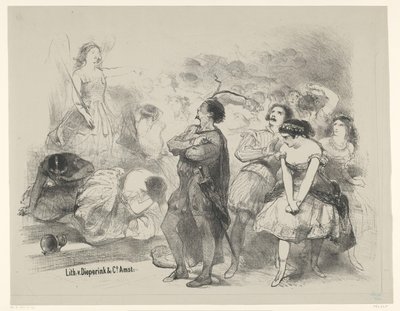 مشهد من الباليه Astaroth إعلان تذاكر عروض الباليه والمسرحيات في Stadsschouwburg بأمستردام (عنوان المسلسل) بواسطة تشارلز روتشوسن