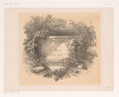 العنوان على الحائط في المناظر الطبيعية صفحة العنوان لـ: Jacques Collin de Plancy، La Reine Berthe au grand pied، 1842 بواسطة تشارلز روتشوسن