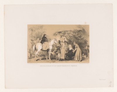 امرأة على ظهور الخيل الهولندية في الفترة السكسو-فرانكونية (العنوان على الجسم) بواسطة تشارلز روتشوسن