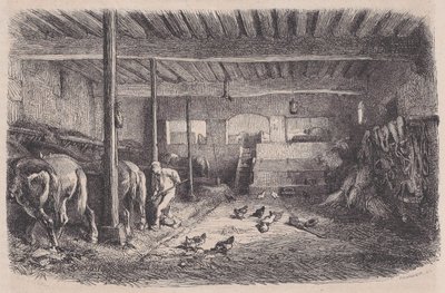 إسطبل ، من Magasin Pittoresque ، كاليفورنيا. 1852. بواسطة شارل تميسير
