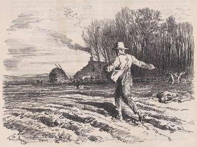 نثر البذور ، من Le Magasin Pittoresque ، مايو 1857. بواسطة شارل تميسير