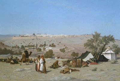 القدس من جبل الزيتون ، عام 1880. بواسطة تشارلز تيودور فرير