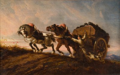 الخيول تجهد عند الحمل ، 1864 بواسطة تشارلز فيرلات