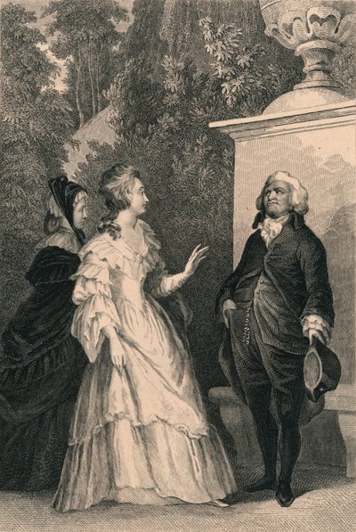 الملكة ماري أنطوانيت وميرابو ، c1832. بواسطة تشارلز دبليو شارب