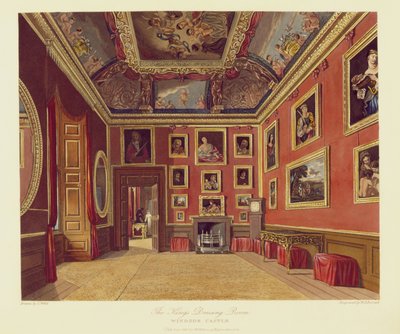 غرفة ملابس الملوك ، قلعة وندسور ، من Royal Residences ، منقوشة بواسطة WJ Bennett ، حانة. بقلم ويليام هنري باين (1769-1843) ، 1816 (أكواتينت) بواسطة تشارلز وايلد
