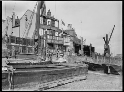 Prospect of Whitby ، Wapping Wall ، Wapping ، تاور هامليتس ، سلطة لندن الكبرى ، ثلاثينيات القرن العشرين. بواسطة تشارلز وليام بريكيت