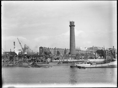Shot Tower and Lead Works، Belvedere Road، Lambeth، Greater London Authority، 1936. بواسطة تشارلز وليام بريكيت