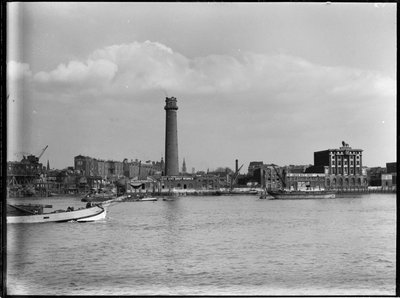Shot Tower and Lead Works، Belvedere Road، Lambeth، Greater London Authority، 1936. بواسطة تشارلز وليام بريكيت
