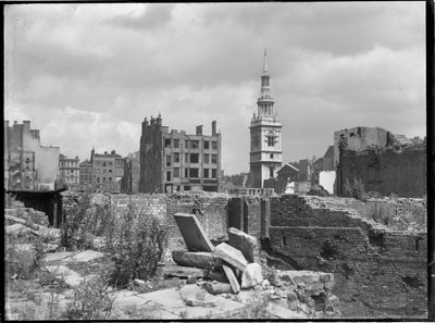 كنيسة سانت ماري لو بو ، شيبسايد ، مدينة ومقاطعة مدينة لندن ، GLA ، 1941-1945. بواسطة تشارلز وليام بريكيت