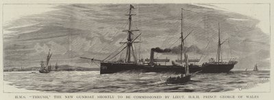 HMS Thrush ، القارب الحربي الجديد قريبًا بتكليف من صاحب السمو الملكي الأمير جورج أمير ويلز بواسطة تشارلز ويليام ويلي