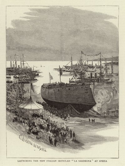 انطلاق بطولة Ironclad Sardinia الإيطالية الجديدة في Spezia بواسطة تشارلز ويليام ويلي