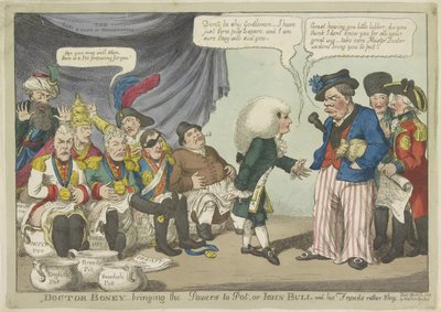 دوكتر نابليون زيت أوروبي فورستن أوب دي بوت ، 1808 دكتور بوني - جلب الصلاحيات إلى القدر ، أو جون بول وأصدقاؤه خجولون إلى حد ما (العنوان على الشيء) بواسطة ووكر