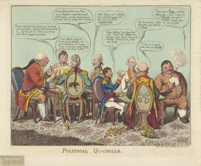 بوليتيك كوادريل ، 1806 Quadrille السياسية (العنوان على الكائن) بواسطة ووكر