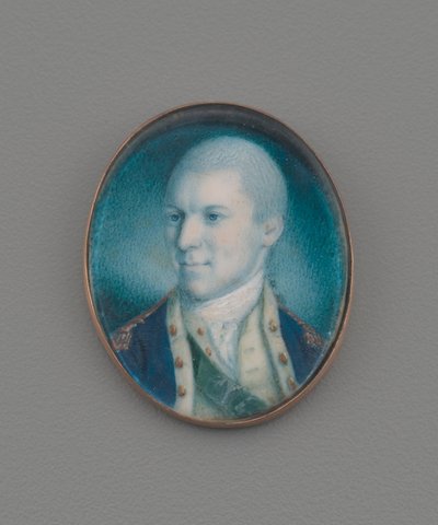 المقدم ألكسندر هاميلتون ، 1777 (مرحاض على العاج) بواسطة تشارلز ويلسون بيل