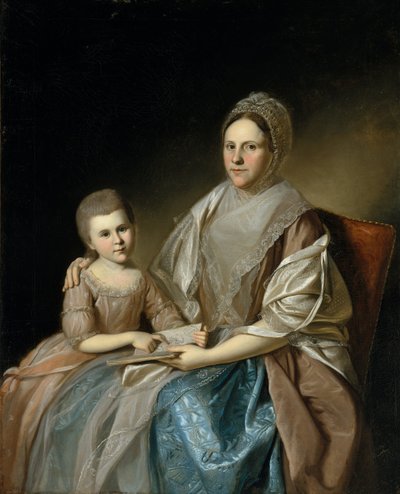 السيدة صموئيل ميفلين وحفيدتها ريبيكا ميفلين فرانسيس ، 1777-1780. بواسطة تشارلز ويلسون بيل