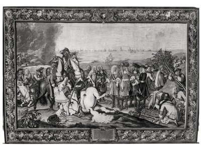 لويس الرابع عشر (1638-1715) في حصار دواي ، يوليو 1667 ، ورشة عمل Gobelins بواسطة تشارلز أتتر. إلى Le Brun