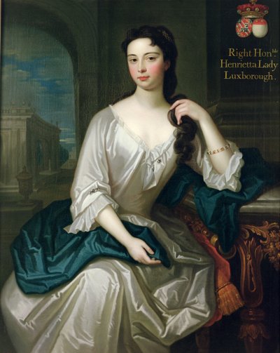 صورة لهينريتا ، ابنة هنري ، أول فيسكونت سانت جون ، تزوج عام 1727 روبرت نايت ، أنشأ بارون لوكسبورو من شانون في عام 1745 بواسطة تشارلز د أجار