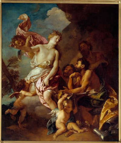 تطلب فينوس من فولكان الحصول على أسلحة من أجل Enee Painting بواسطة Charles de La Fosse (1636-1716) 1700 Sun. 1،79x1،52 م نانت ، متحف الفنون الجميلة بواسطة شارل دي لا فوس