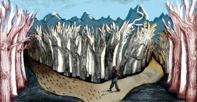 The Road Less Traveled ، 2013 (النقش الجاف والرقمي) بواسطة شارلوت أور