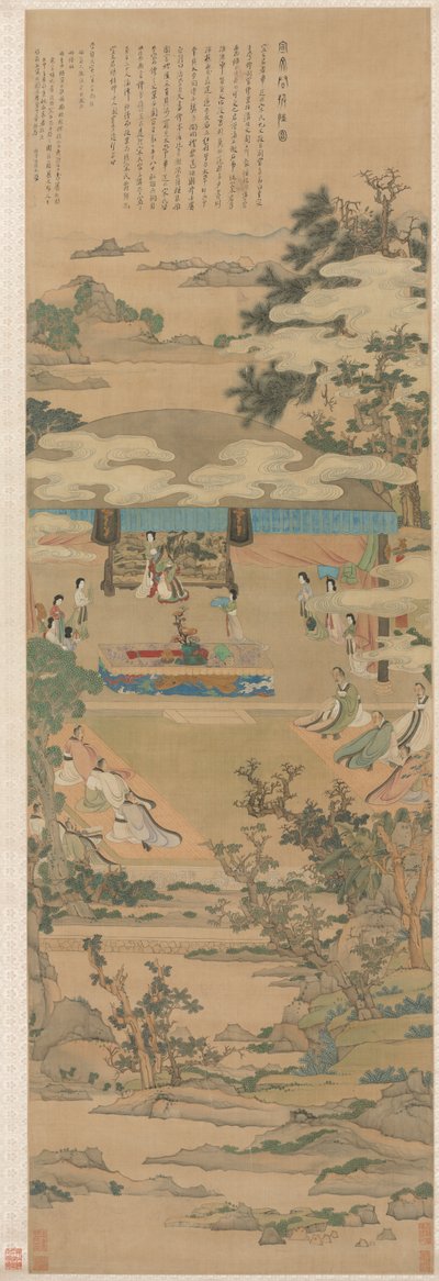 سيدة Xuanwen تعطي تعليمات حول طقوس Zhou بواسطة Chen Hongshou