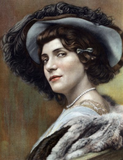 الممثلة الكوميدية الفرنسية إيف لافاليير (1866-1929) في دور ميكيت في مسرحية quot;Miquette et sa merequot; لروبرت ديفلير، تصوير شيري روسو من الصحيفة الفرنسية quot;Le Theatrequot; في 11 ديسمبر بواسطة شيري روسو