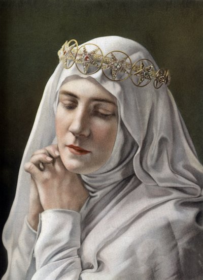 مغنية الأوبرا الفرنسية ألين فالاندري في دور quot;إرانتيquot; في أوبرا quot;La legende du Point d#39;Argentanquot;، باريس، تصوير شيري روسو من الصحيفة الفرنسية quot;Le Theatrequot; في الأول من أكتوبر بواسطة شيري روسو