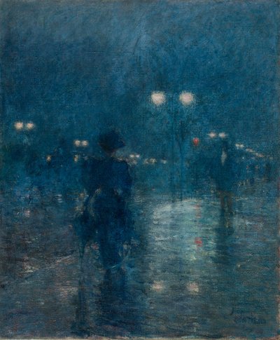 فيفث أفينيو نوكتورن ، حوالي 1895 (زيت على قماش) بواسطة Childe Frederick Hassam