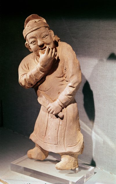 تمثال صافرة ممثل ، من Jiaozuo ، Henan ، Yuan Dynasty (1271-1368) (terracotta) بواسطة المدرسة الصينية
