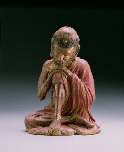 شكل ورنيش أحمر لساكياموني ، مؤسس العقيدة البوذية ، يخرج من الجبال ، سلالة يان ، 1280-1368 (خشب ومذهب) بواسطة المدرسة الصينية المدرسة الصينية