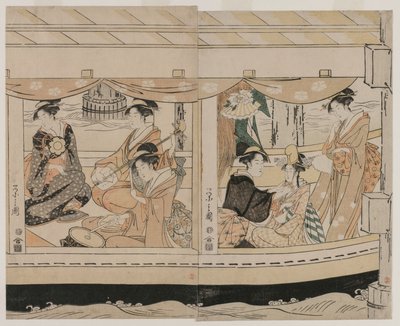 ركوب القوارب على نهر سوميدا ، منتصف 1790. بواسطة تشوبونساي إيسي